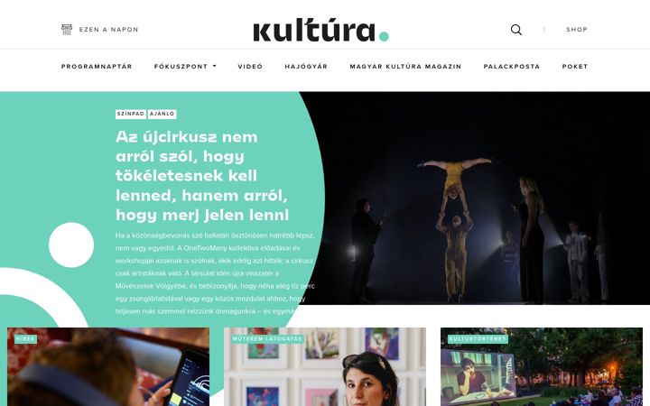 Screenshot of kultura.hu