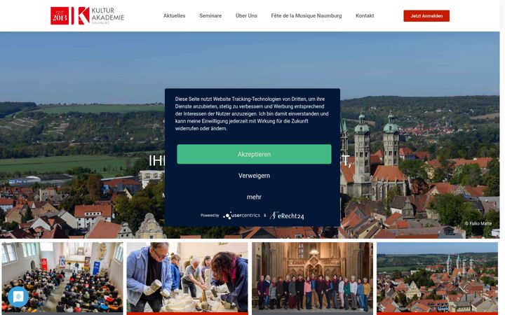 Screenshot of kulturakademie-naumburg.de