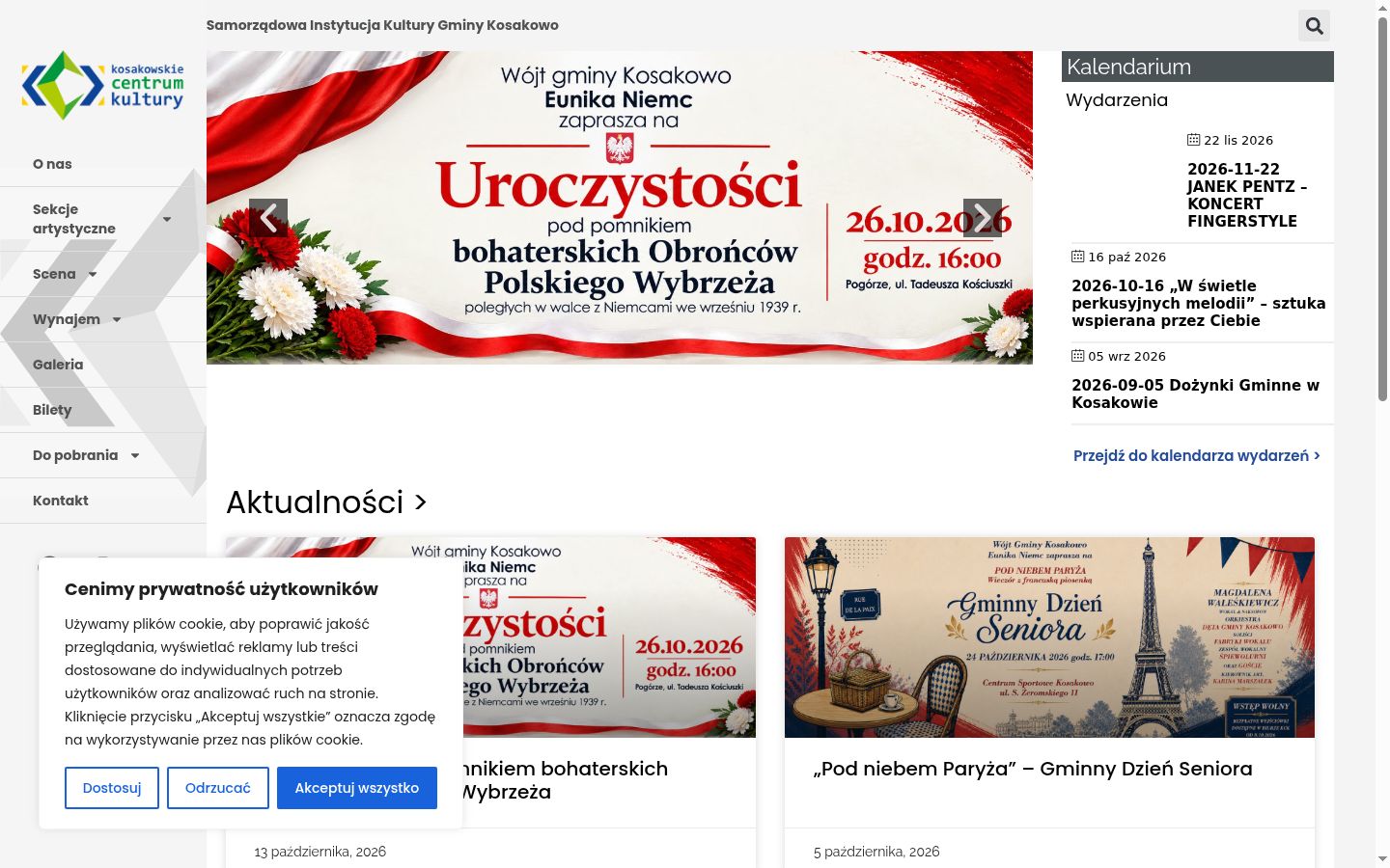 Snimka zaslona bannera za privolu prikazanog prije bilo kakve interakcije