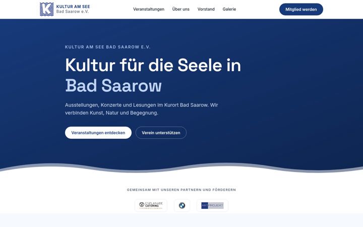 Screenshot of kulturamsee-badsaarow.de