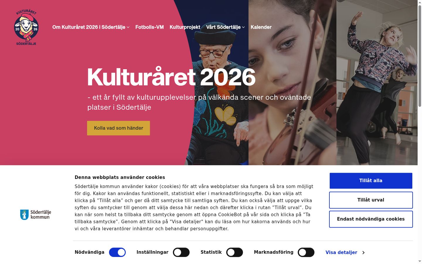 Screenshot des Einwilligungsbanners vor jeglicher Interaktion