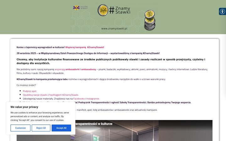 Screenshot of kulturawpracy.pl