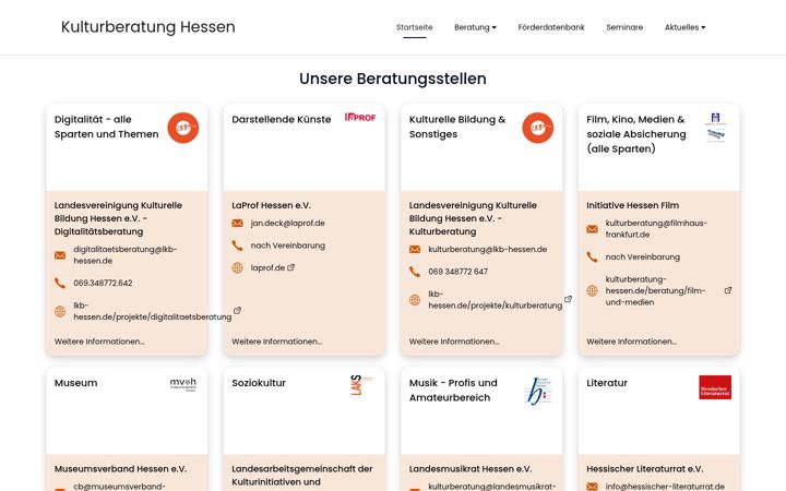 Screenshot of kulturberatung-hessen.de