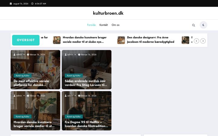 Screenshot of kulturbroen.dk