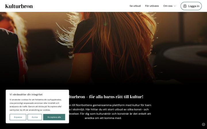 Screenshot of kulturbron.se
