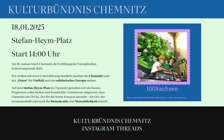 Screenshot of kulturbuendnis-chemnitz.de