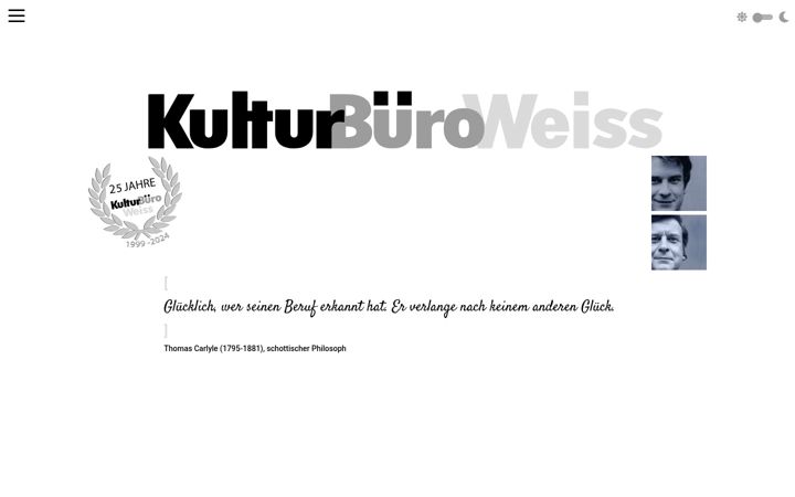 Screenshot of kulturbuero-weiss.de