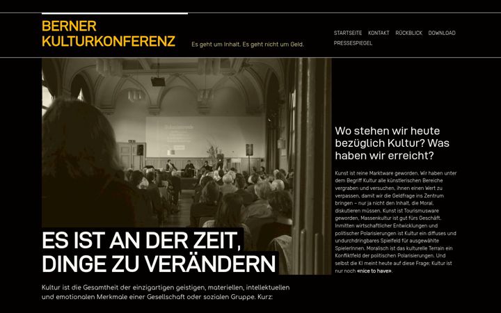 Screenshot of kulturdirektion.ch
