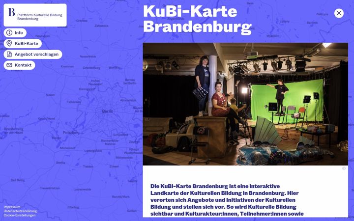 Screenshot of kulturelle-bildung-brandenburg.de