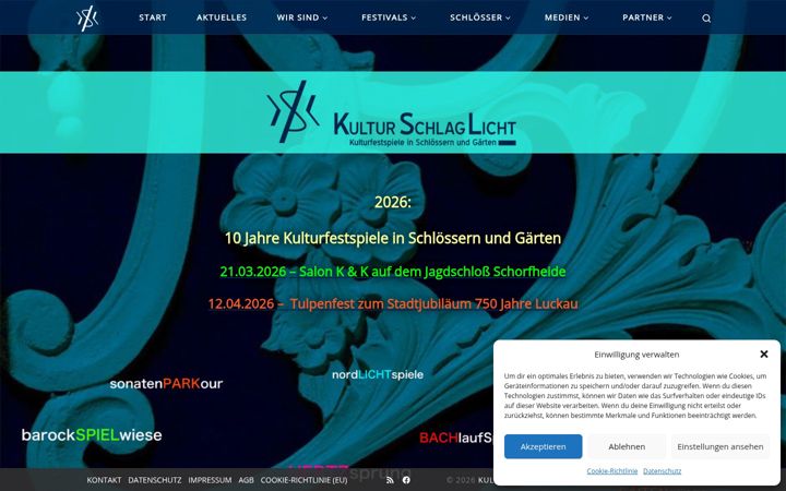 Screenshot of kulturfestspiele.com