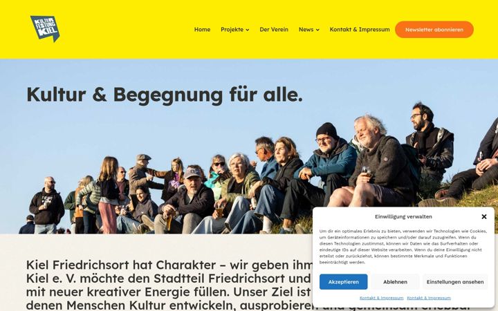 Screenshot of kulturfestung-kiel.de