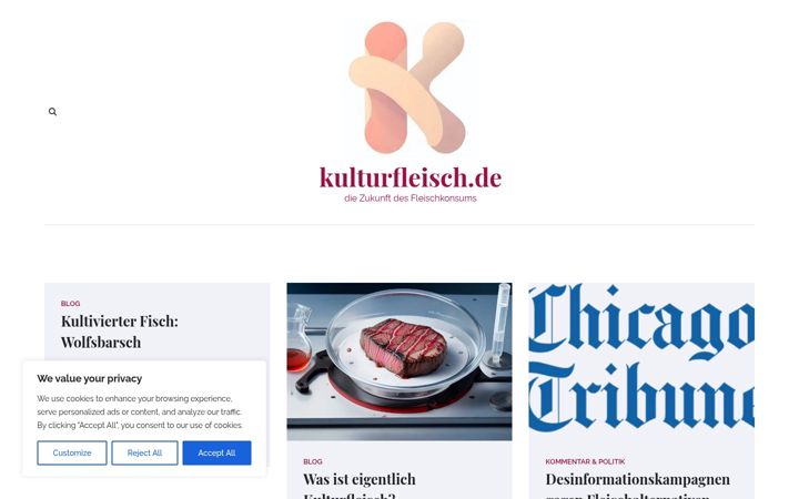 Screenshot of kulturfleisch.de