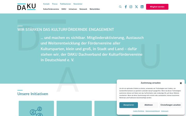 Screenshot of kulturfoerdervereine.eu