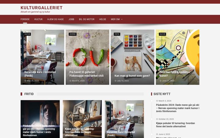 Screenshot of kulturgalleriet.no