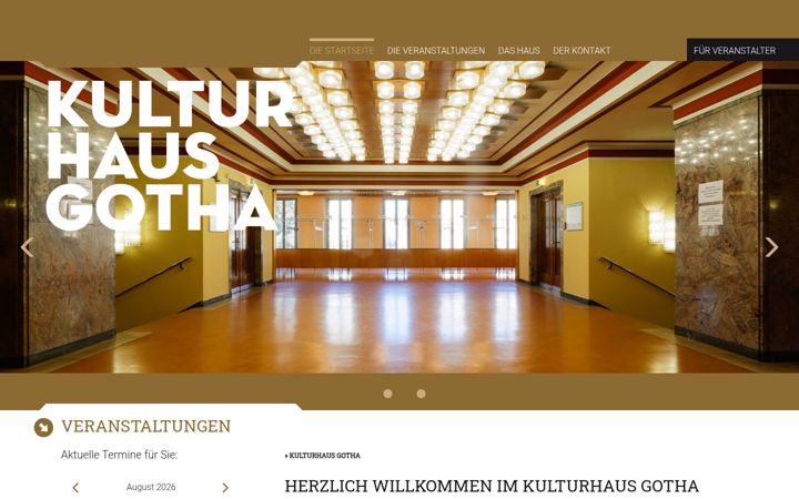 Screenshot of kulturhaus-gotha.de