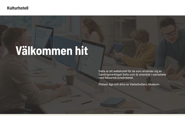 Screenshot of kulturhotell.se