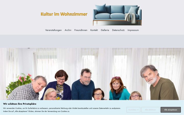 Screenshot of kulturimwohnzimmer.at