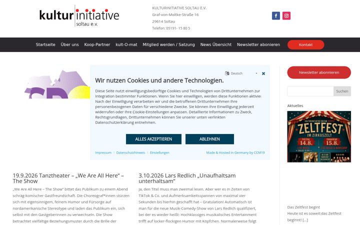 Screenshot of kulturinitiative-soltau.de