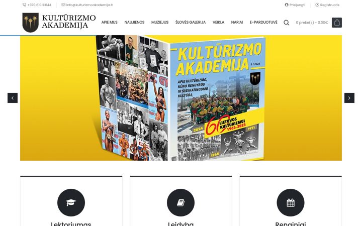 Screenshot of kulturizmoakademija.lt
