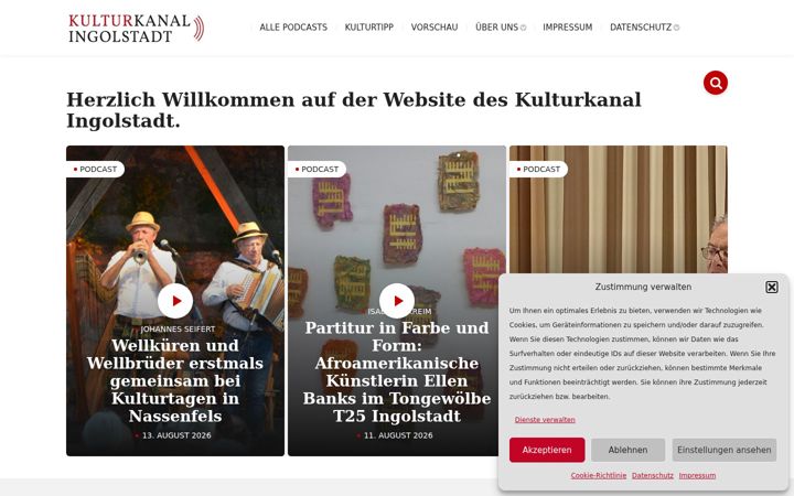 Screenshot of kulturkanal-ingolstadt.de