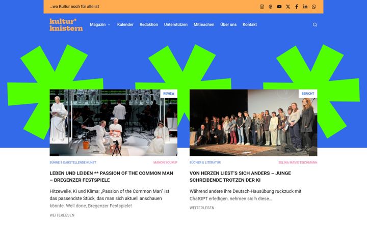 Screenshot of kulturknistern.at