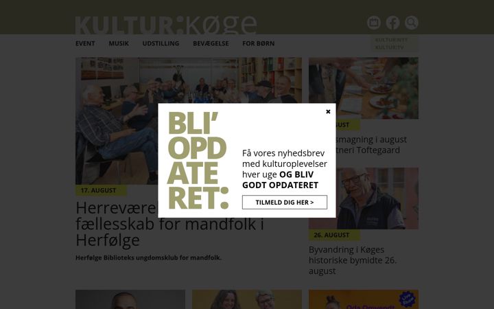 Screenshot of kulturkoege.dk