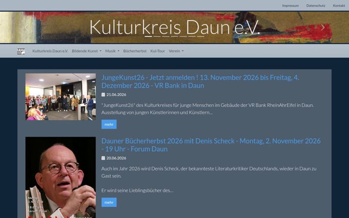 Screenshot of kulturkreis-daun.de