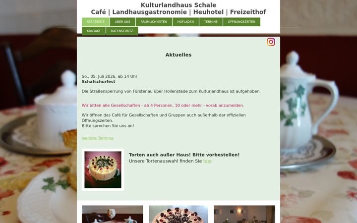 Screenshot of kulturlandhaus-schale.de