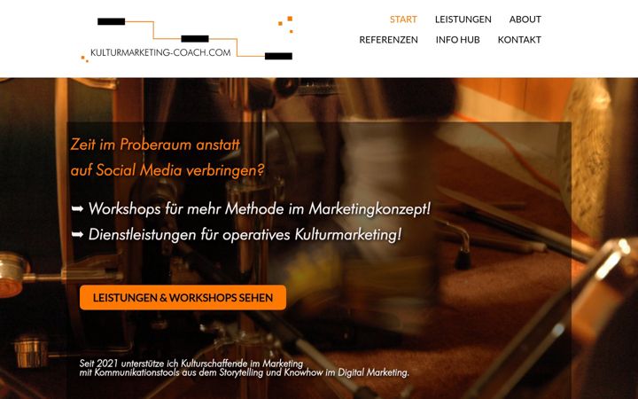 Screenshot of kulturmarketing-coach.com