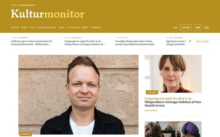 Screenshot of kulturmonitor.dk