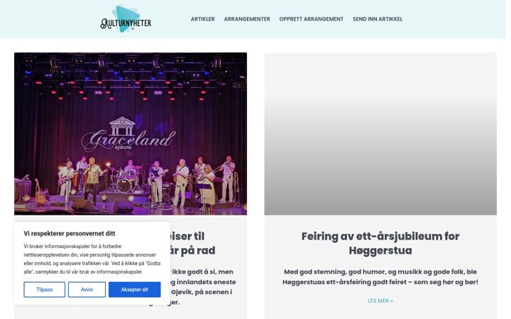 Screenshot of kulturnyheter.no