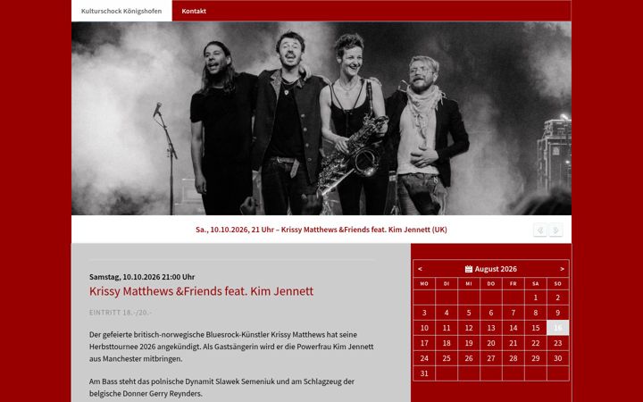 Screenshot of kulturschock-koenigshofen.de