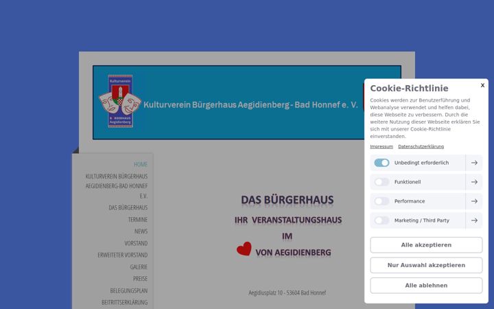 Screenshot of kulturverein-buergerhaus-aegidienberg.de