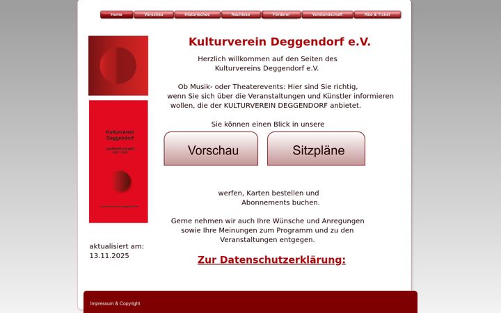 Screenshot of kulturverein-deggendorf.de