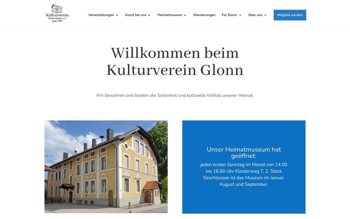 Screenshot di kulturverein-markt-glonn.com