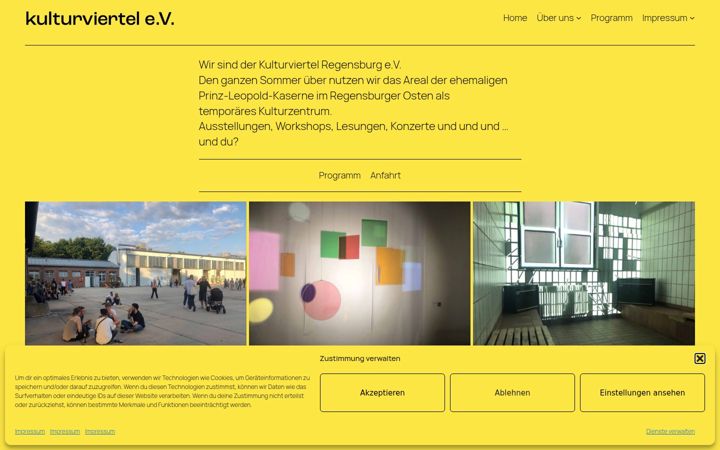 Screenshot of kulturviertelregensburg.de
