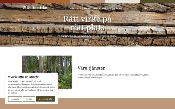 Screenshot of kulturvirke.se