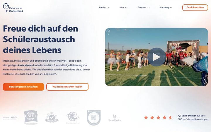 Screenshot of kulturwerke-deutschland.de