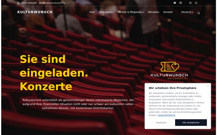 Screenshot of kulturwunsch.de