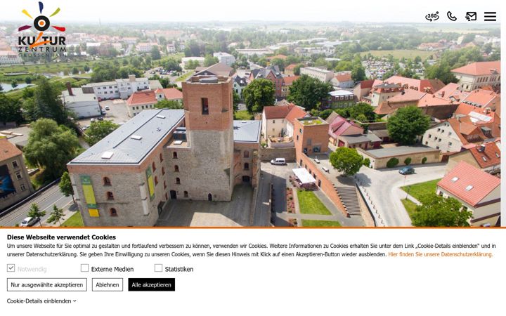 Screenshot of kulturzentrum-grossenhain.de