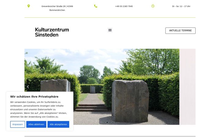 Screenshot of kulturzentrum-sinsteden.de