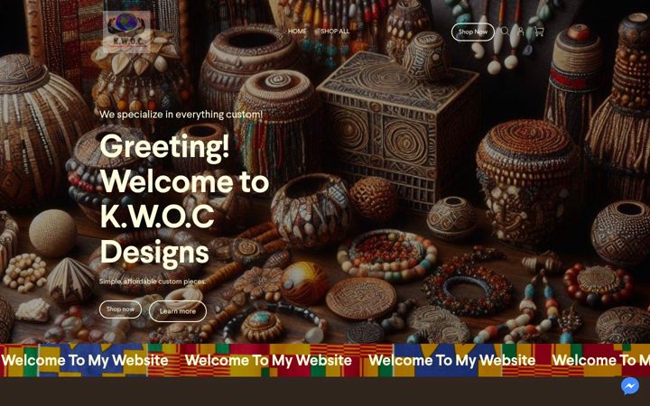 Screenshot of kulummbacrafts.com