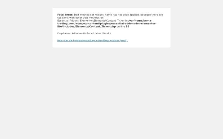 Screenshot of kuma-trading.com