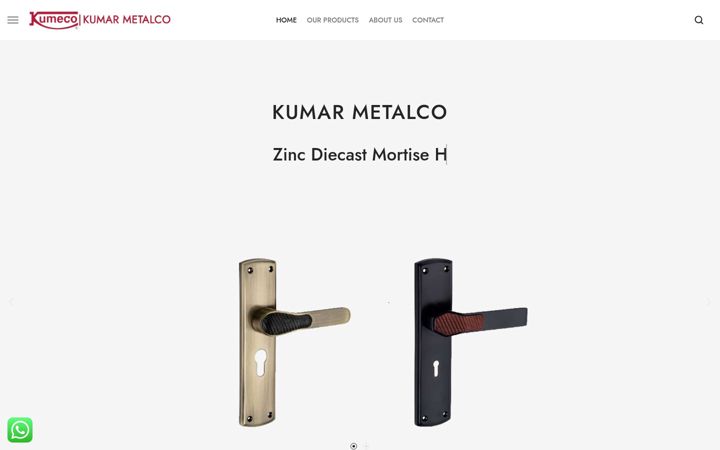 Screenshot of kumarmetalco.com