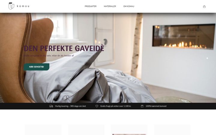 Screenshot of kumau.dk