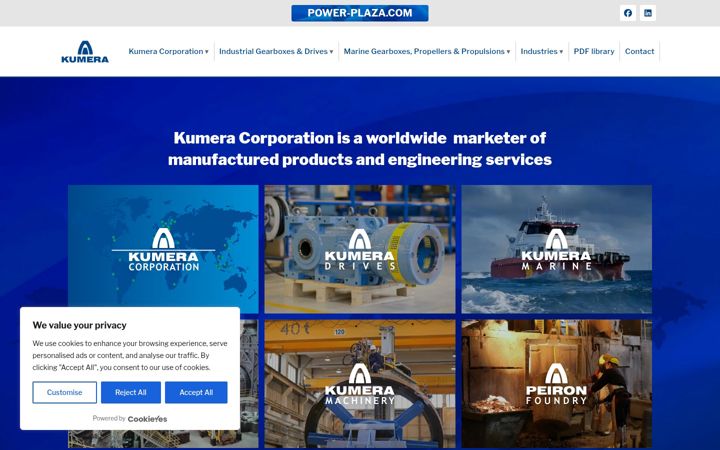 Screenshot of kumera.com