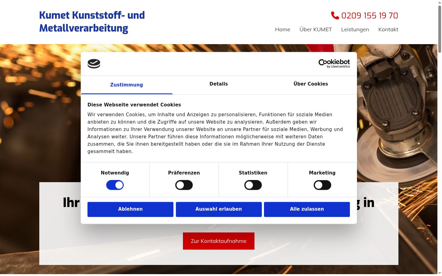 Screenshot tal-banner tal-kunsens muri qabel kwalunkwe interazzjoni