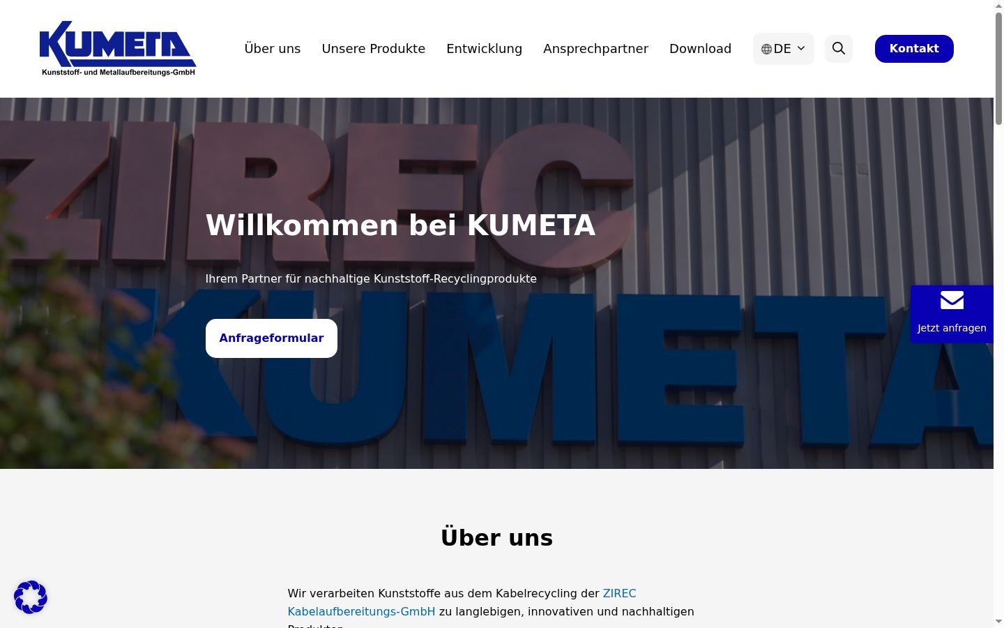 Screenshot des Einwilligungsbanners vor jeglicher Interaktion
