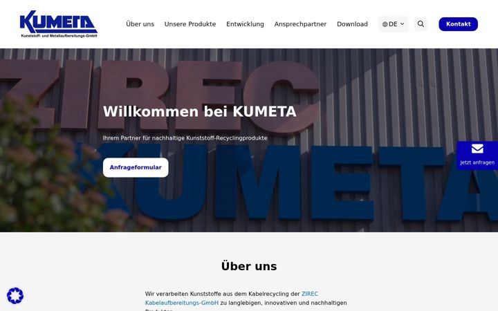 Screenshot of kumeta.de