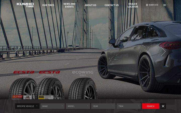 Screenshot of kumhotire.com